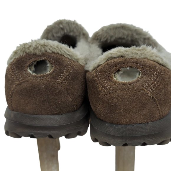 Skechers Memory Form Fit Slip-On Loafer Brown Suede Faux Fur Lined Women's 5.5 - Picture 5 of 8